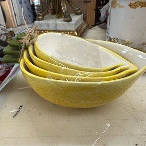 Yellow Ceramic Nesting Bowls